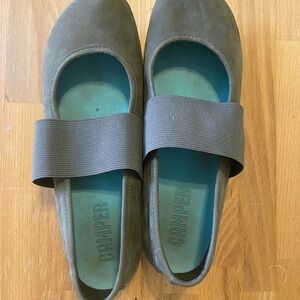 Camper Women's Olive Green Mary Jane Flats